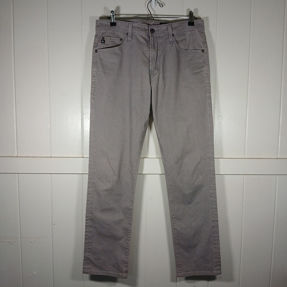 AG Adriano Goldschmied Everett Pants Mens 33x30 Grey Slim Straight Stretch